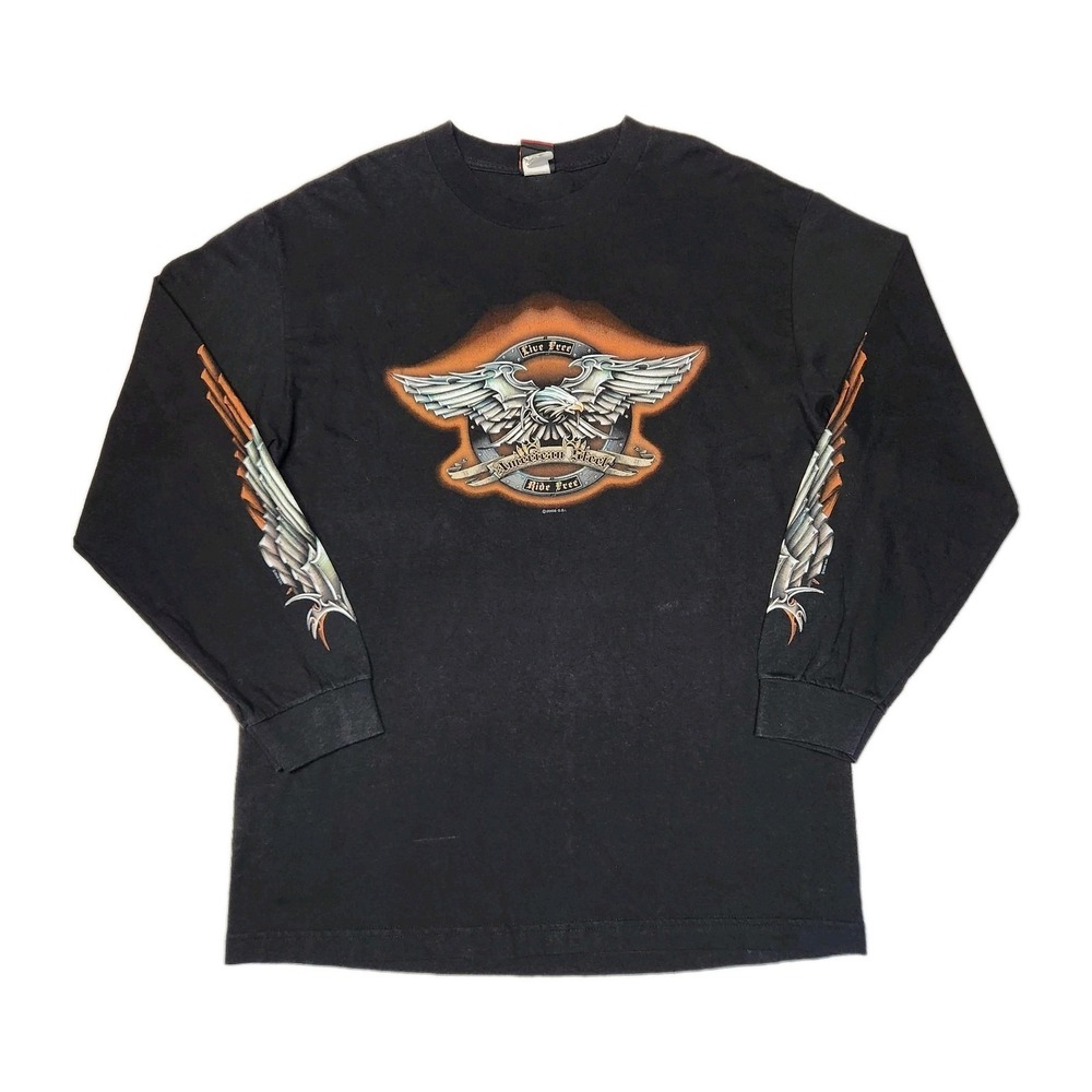 American Steel Hot Leathers 2008 Biker Long Sleeve Shirt Large Wildwood NJ